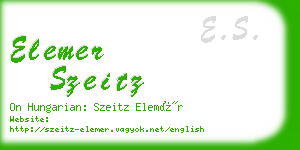 elemer szeitz business card